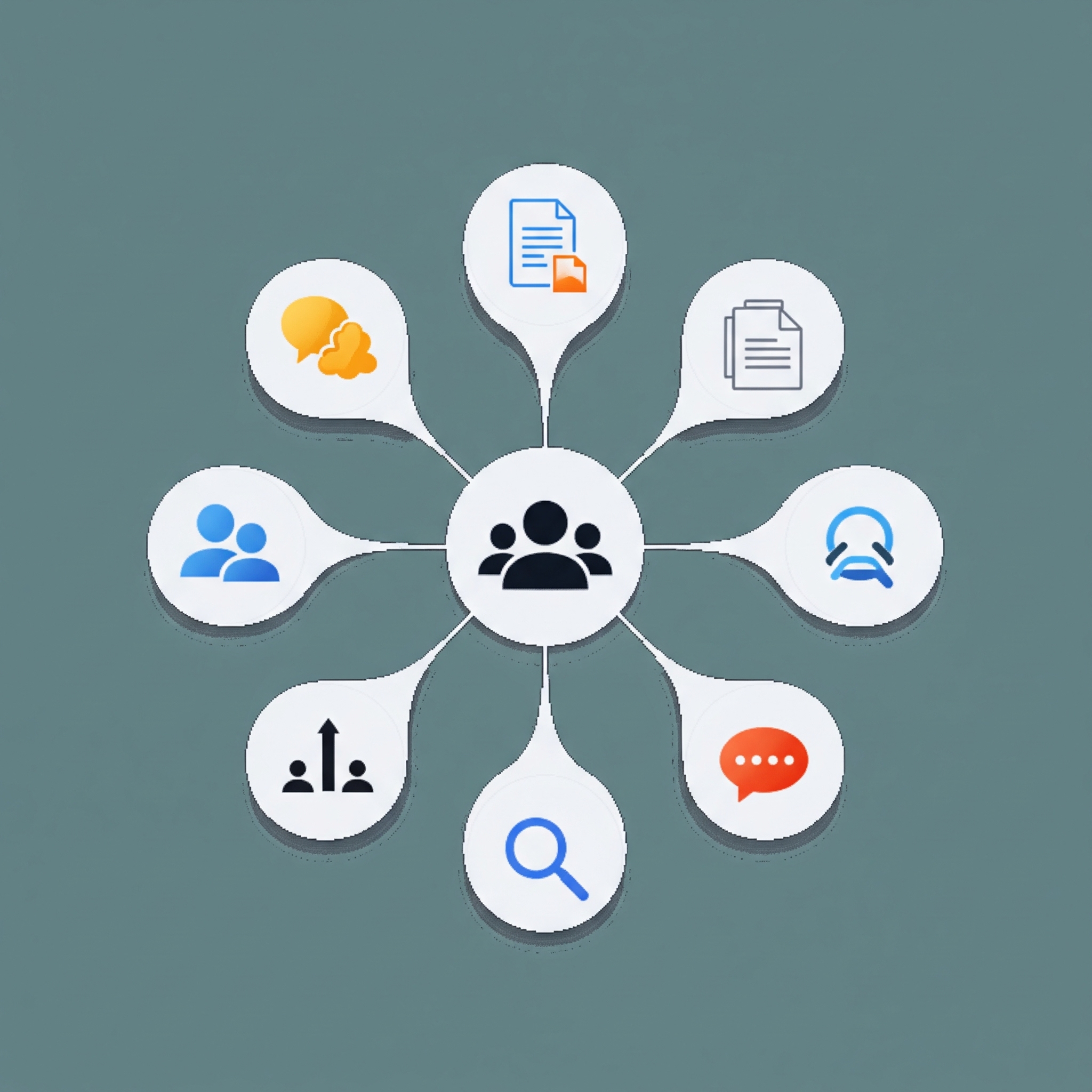 Icon to represent the creation of a collaboration plartform